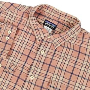 Patagonia Mens XL Plaid Organic Cotton Button Down Shirt Tartan Plaid 53856F0